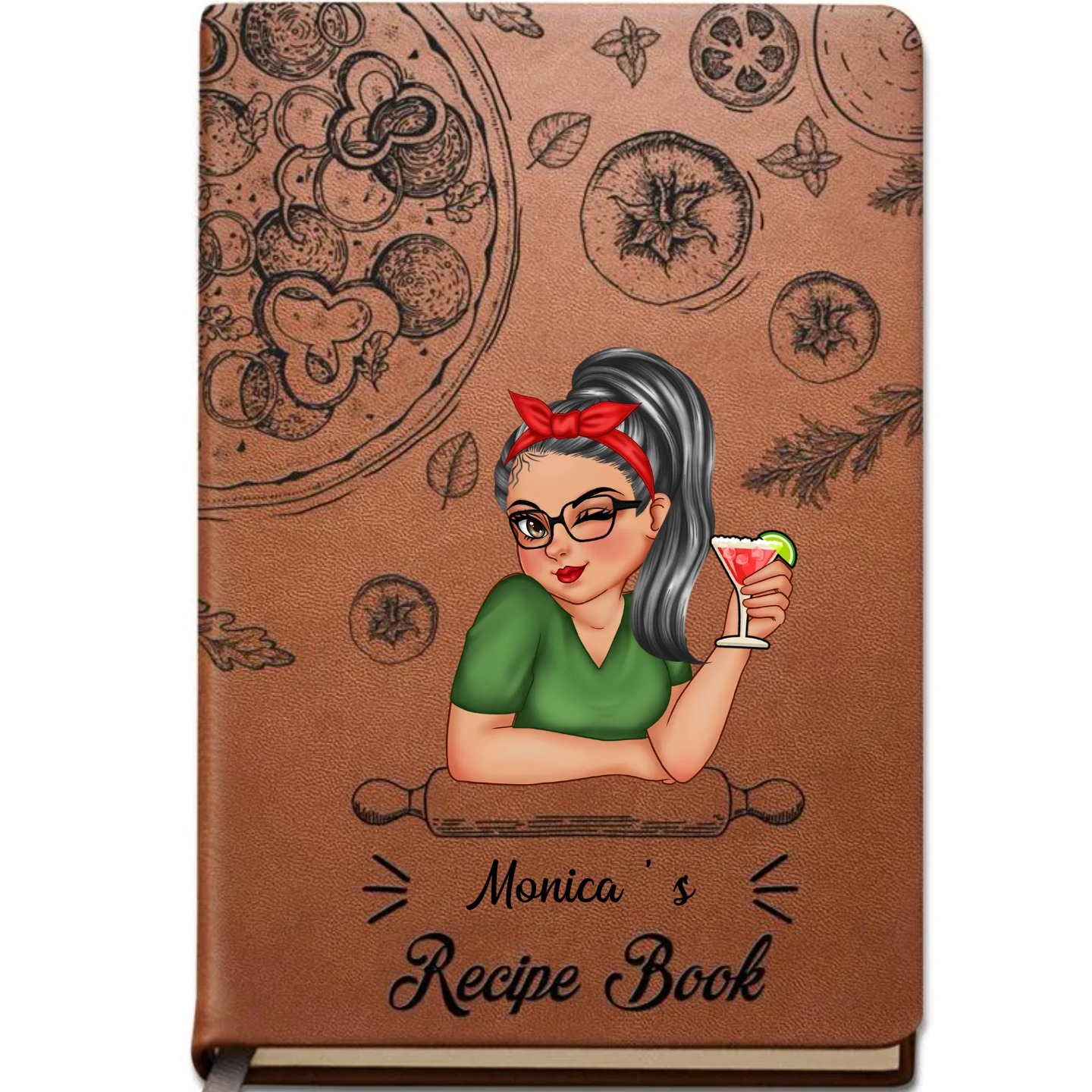 Family Recipe Cookbook - Personalized Leather Journal