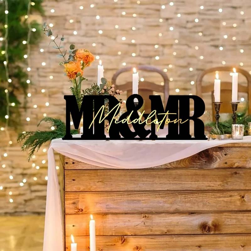 Mr & Mrs Wedding Sign wedding centerpiece Top Table Sign wedding decor