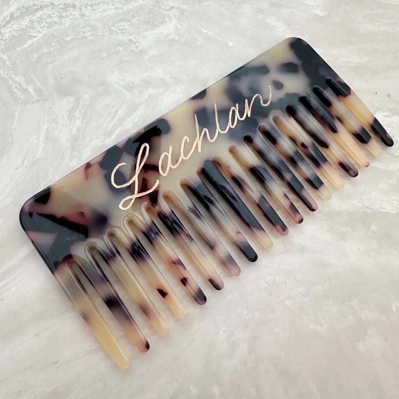 Personalized Acetate Comb Engraving | Wedding Gift