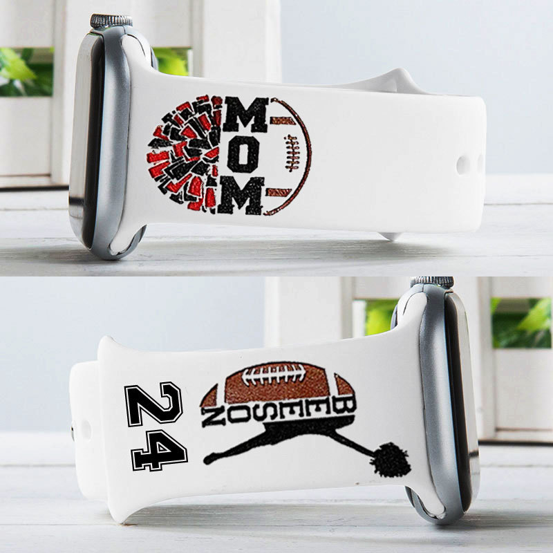 Custom Football Cheer Mom, Cheerleader Watch Band with Player's Name & Number
