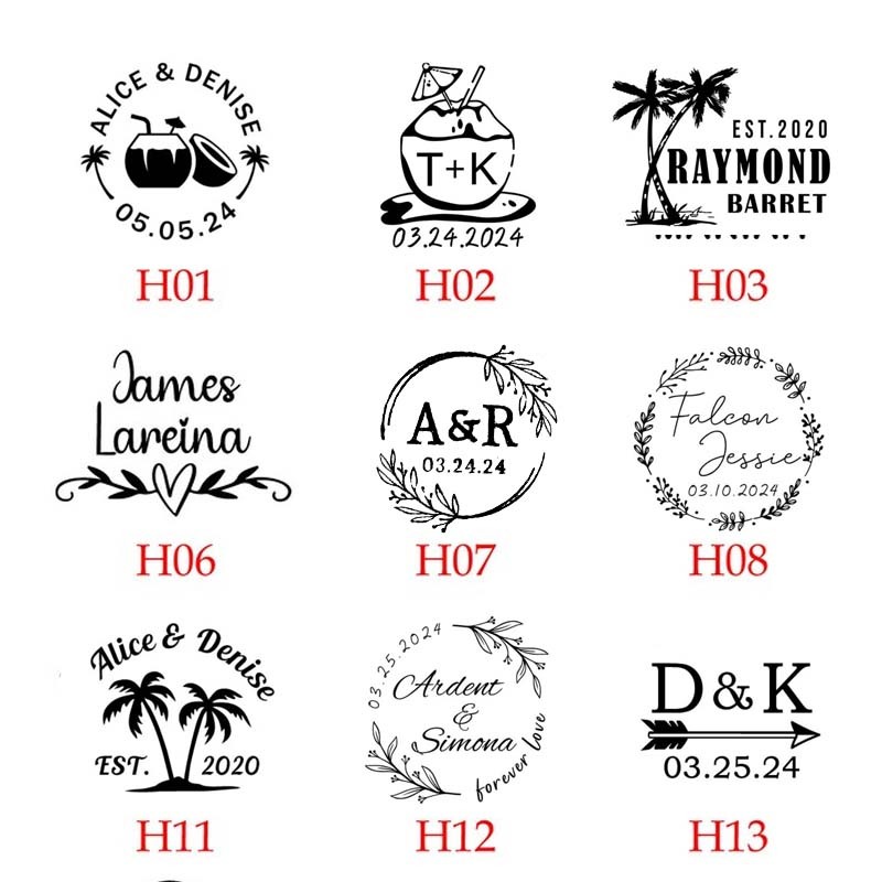 Custom Wedding Logo Coconuts Branding Iron Custom Coconut Brand Iron