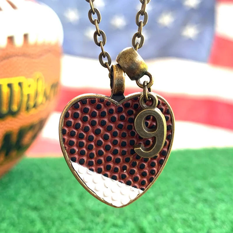 Authentic Football Necklace Football Jewelry with Bronze & Silver