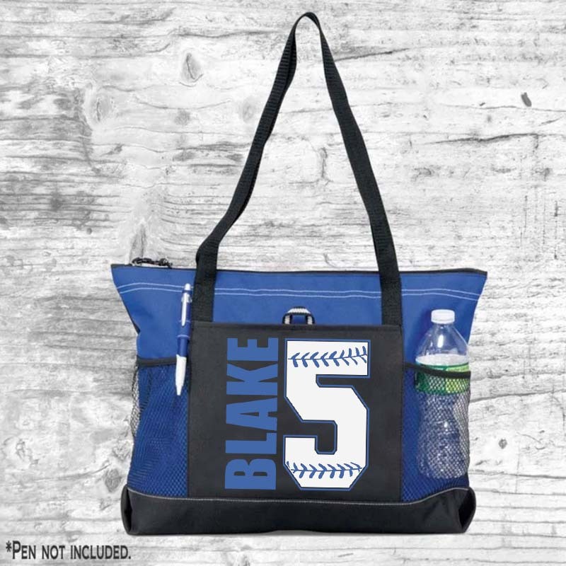 Custom Baseball Mom Tote Bag Lightweight Baseball Tote