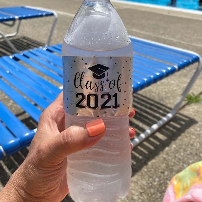 2025 Graduation Water Bottle Labels | Class of 2025 Graduation Party Favors | Grad Party Decorations