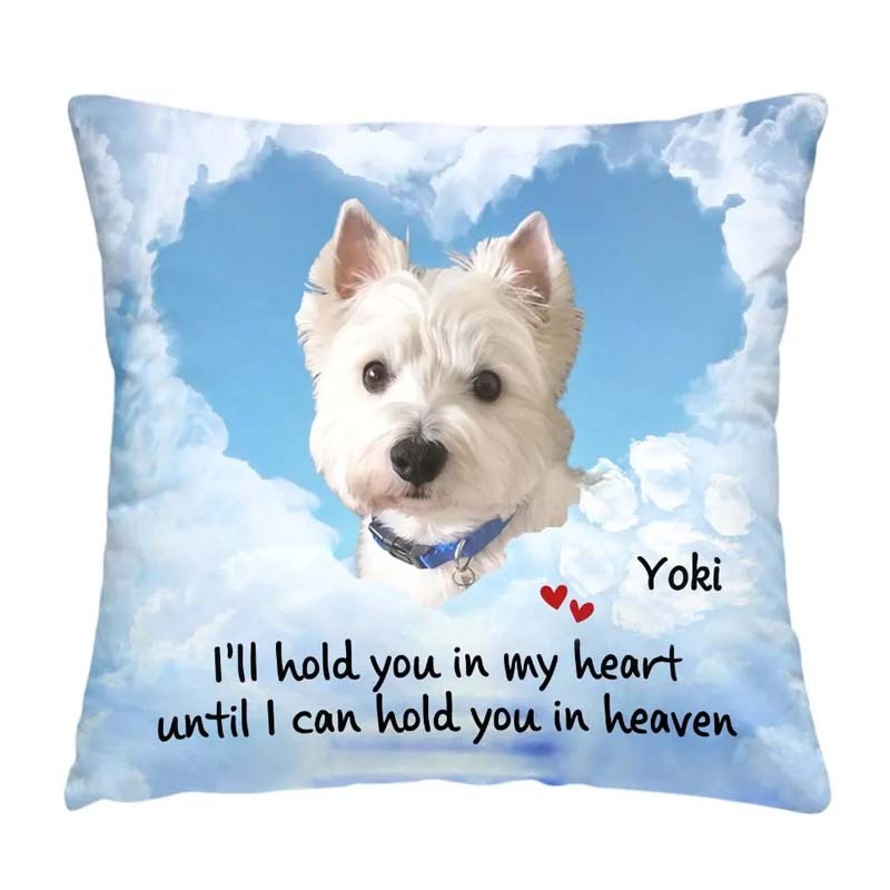 Personalized Photo I'll Hold You In My Heart Until I Can Hold You In Heaven Pillow