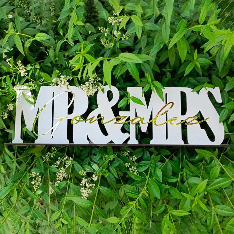 Mr & Mrs Wedding Sign wedding centerpiece Top Table Sign wedding decor