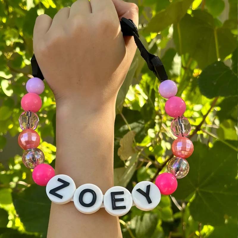 Personalized dog collar with large beads Your pups name on a custom made adjustable beaded necklace