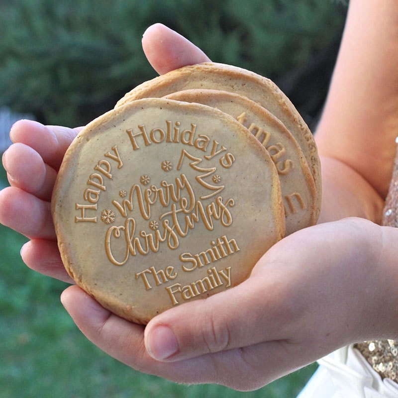 Personalized Family Name Christmas Cookie Stamp, Teacher Gift, Baking Gifts, Neighbor Gift