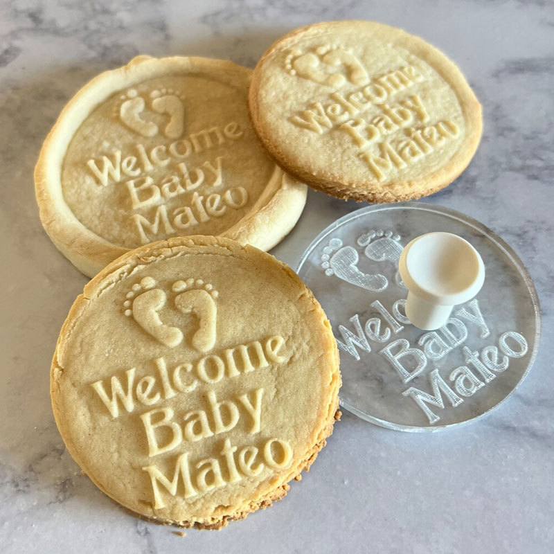 Baby Shower Cookie Stamp, Baby Feet Party Favors