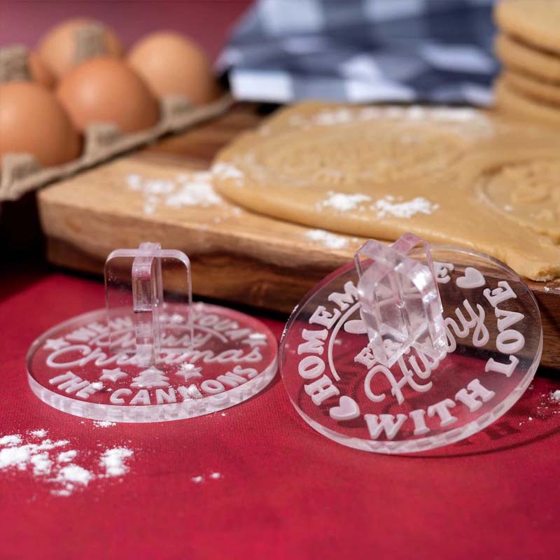 Custom Cookie Stamp - Holiday Baking Stamp Acrylic Cookie Press