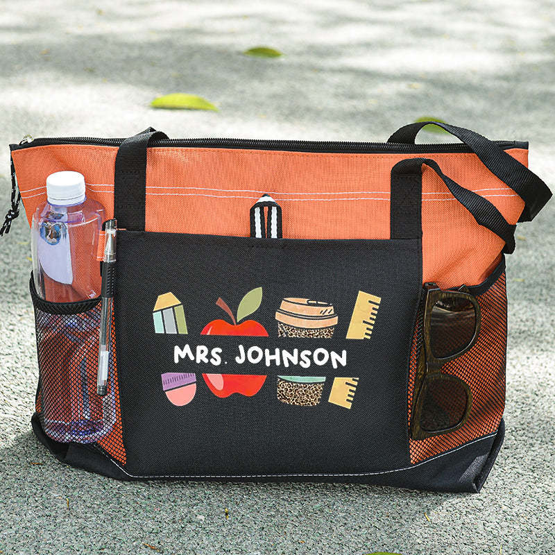 Customized Name teacher Tote Bag