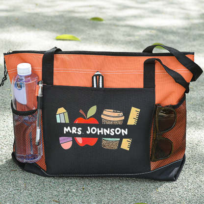 Customized Name teacher Tote Bag