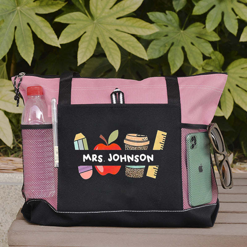 Customized Name teacher Tote Bag