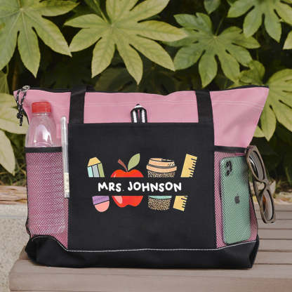 Customized Name teacher Tote Bag