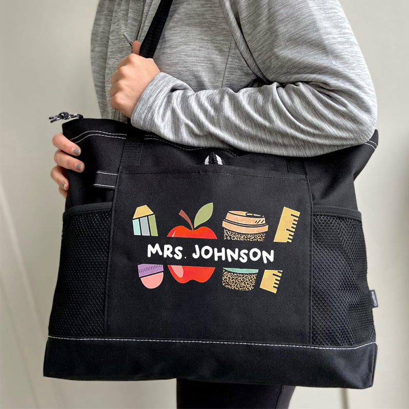 Customized Name teacher Tote Bag