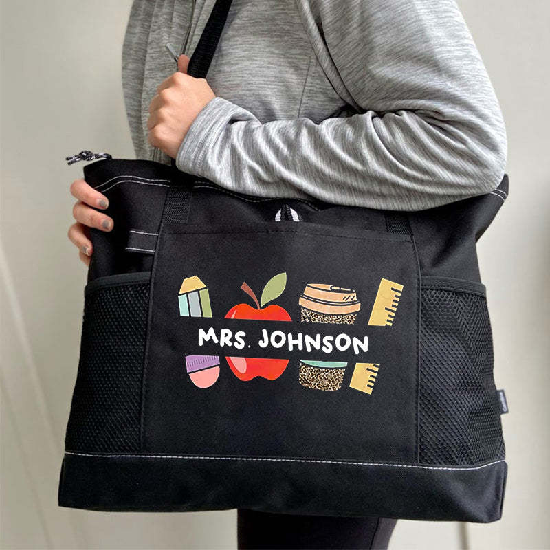 Customized Name teacher Tote Bag