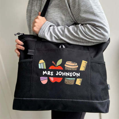 Customized Name teacher Tote Bag