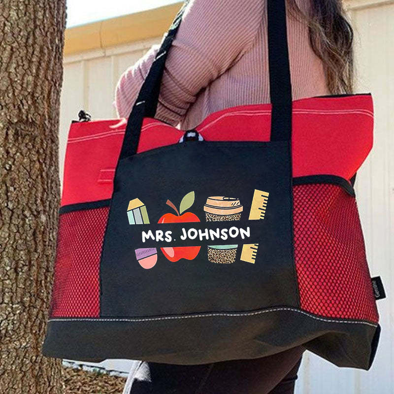 Customized Name teacher Tote Bag