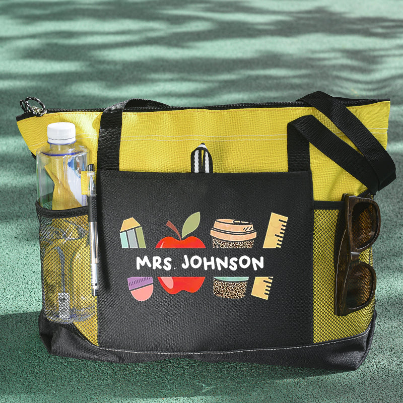 Customized Name teacher Tote Bag