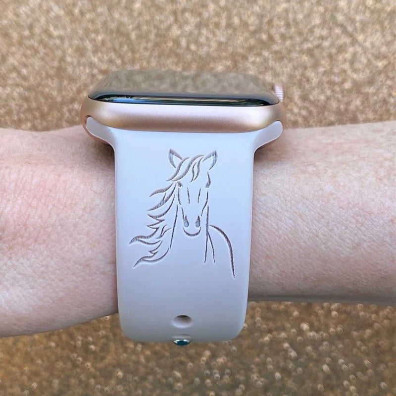 Engraved Country Cowgirl Watch Strap For Apple/Samsung/Fitbit Watch