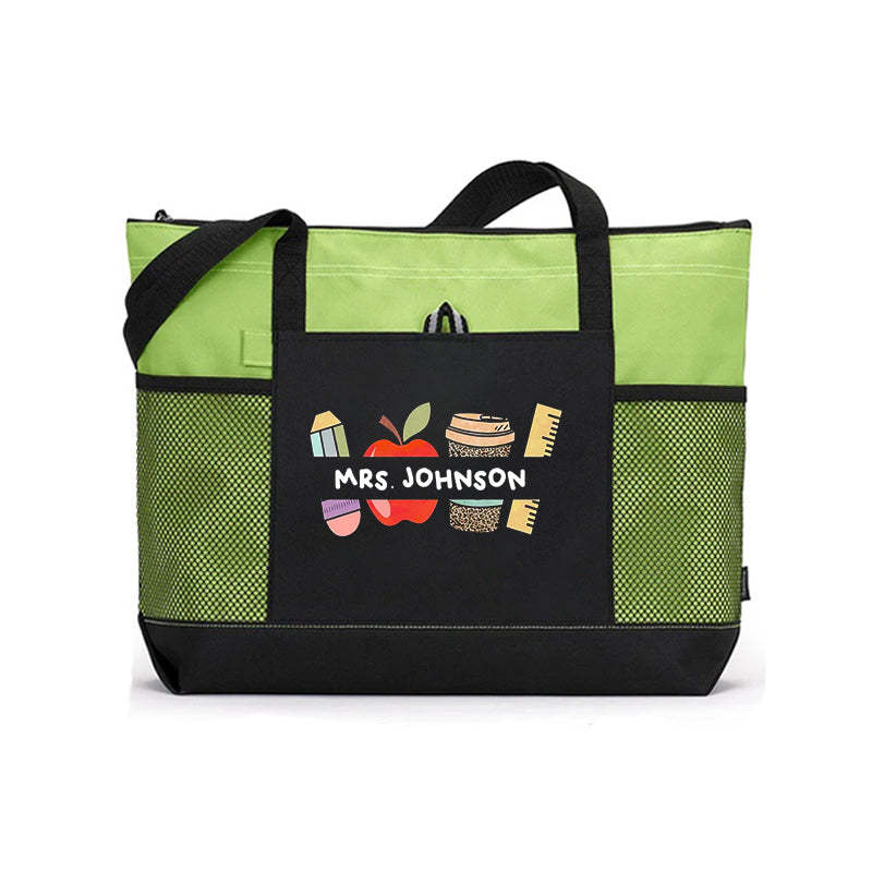 Customized Name teacher Tote Bag