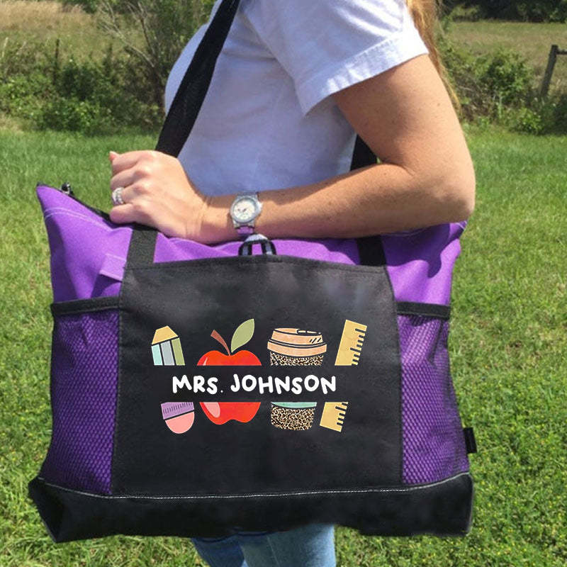Customized Name teacher Tote Bag