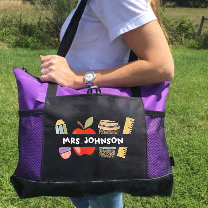 Customized Name teacher Tote Bag