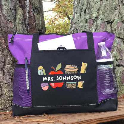 Customized Name teacher Tote Bag