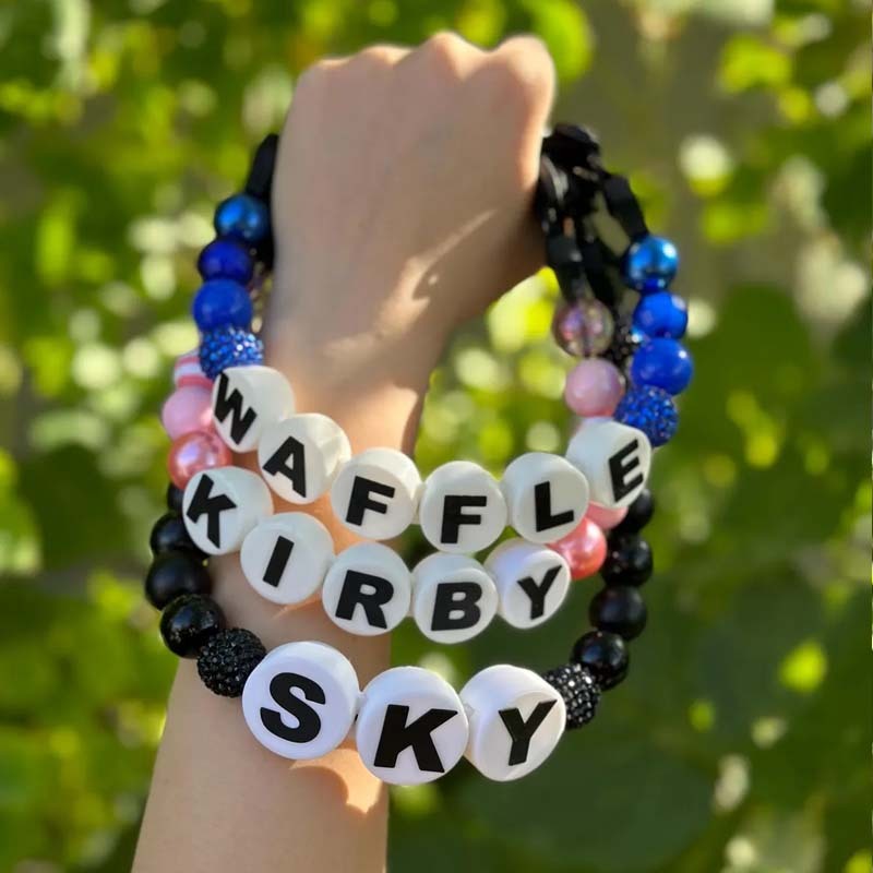 Personalized dog collar with large beads Your pups name on a custom made adjustable beaded necklace