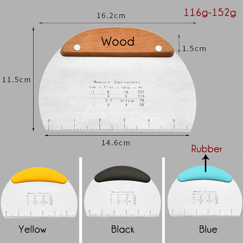 Personalized Pastry Bench Scraper, Laser Engraved Dough Cutter