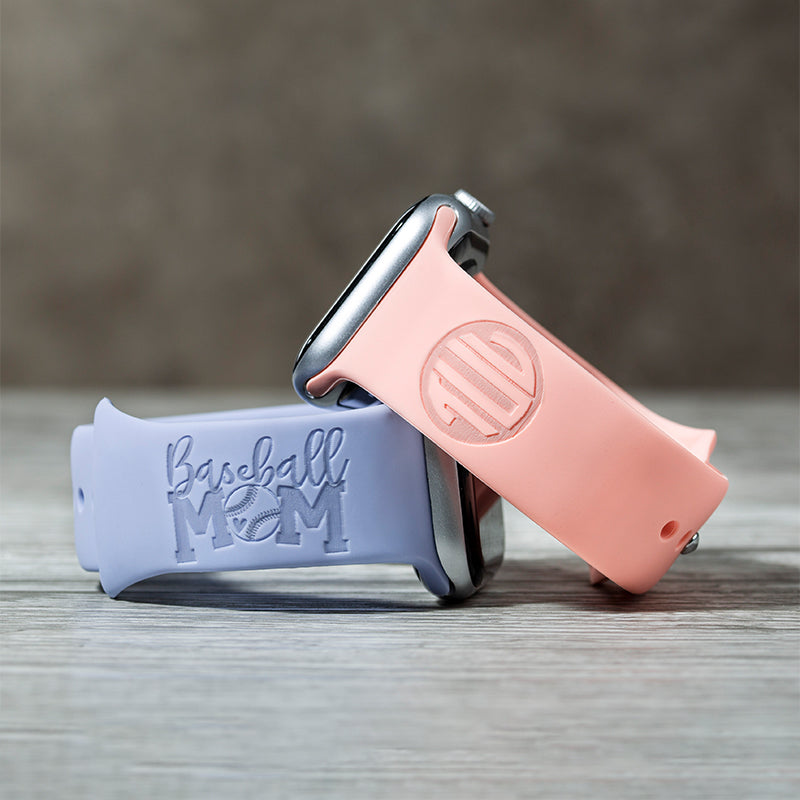 BALL MOM Engraved sport silicone Personalized Watch Band for Apple and Samsung