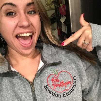 Embroidered Teacher Pullover Sweatshirt Jacket