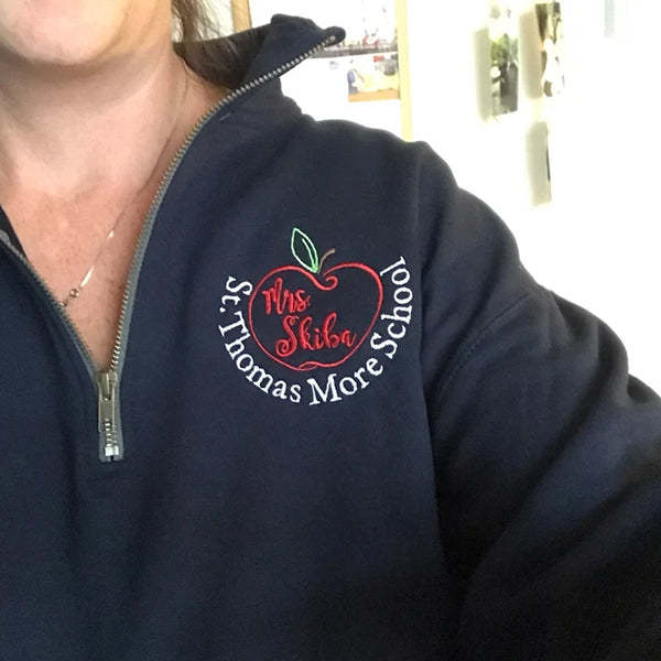 Embroidered Teacher Pullover Sweatshirt Jacket