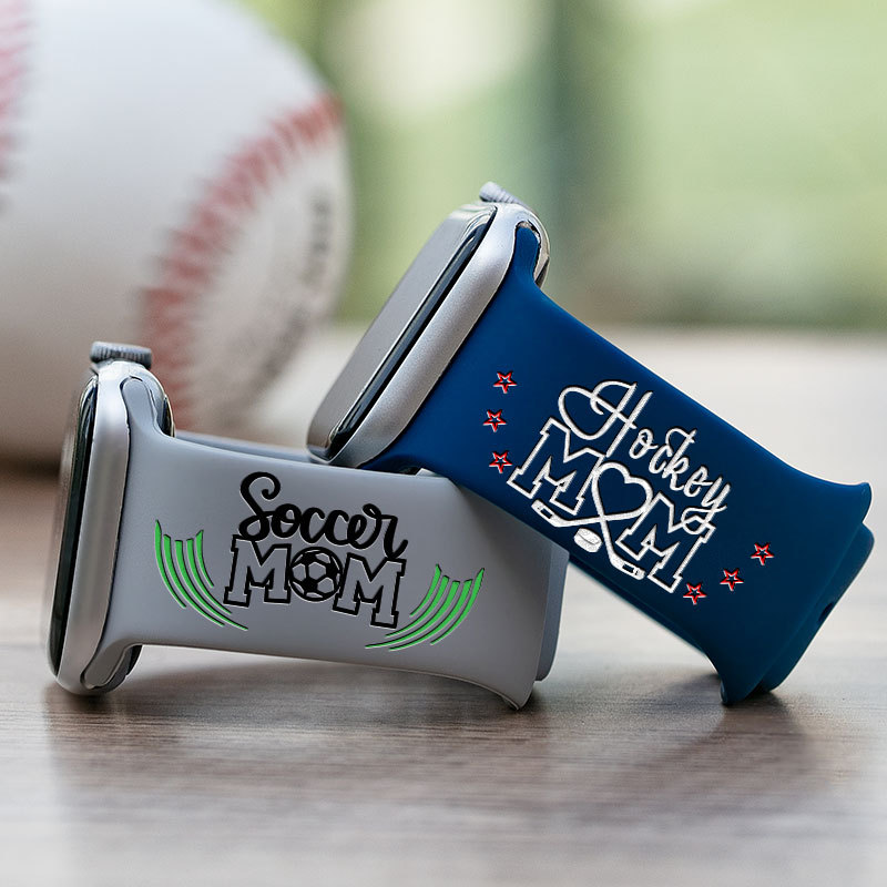 Personalized Silicone Bands Hockey Watch Bands, Hockey mom watch bands, Sport watch bands