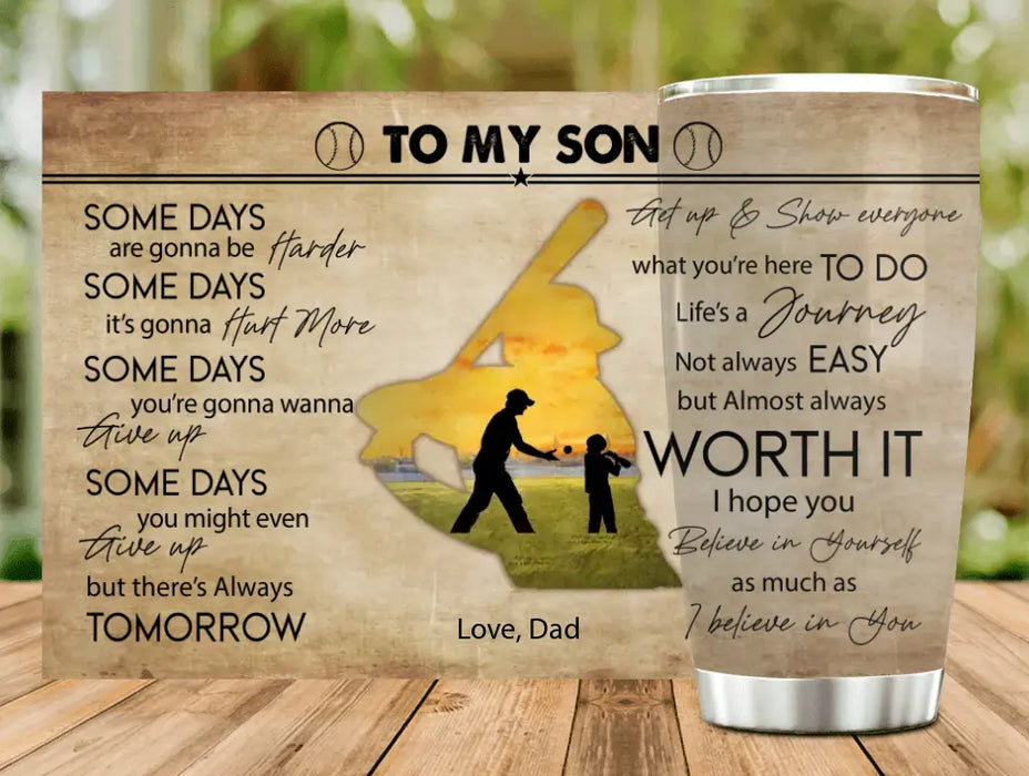 Custom Personalized To My Son Tumbler - Gift Idea For Son From Father