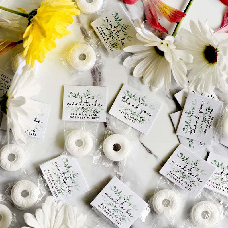 Wedding Favors Mint To Be , Greenery Lifesaver Mint Party Favor Tag