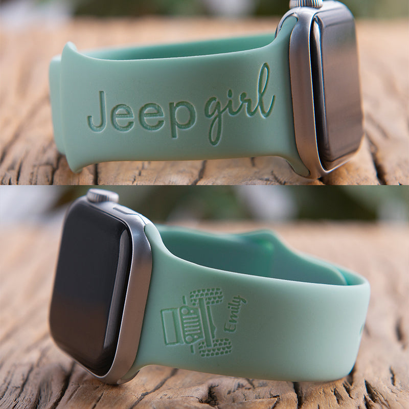 Engraved Watch Band JEEP GIRL for  Apple, Samsung and Fitbit Watch Band