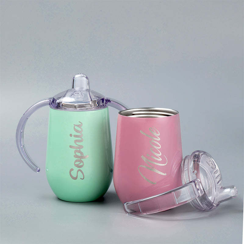 Personalized Sippy Cup, Stainless Steel Toddler Cup