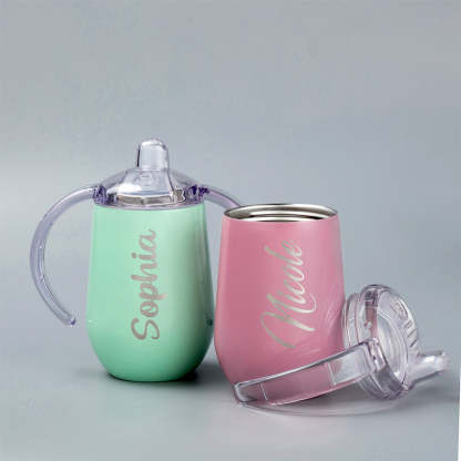 Personalized Sippy Cup, Stainless Steel Toddler Cup