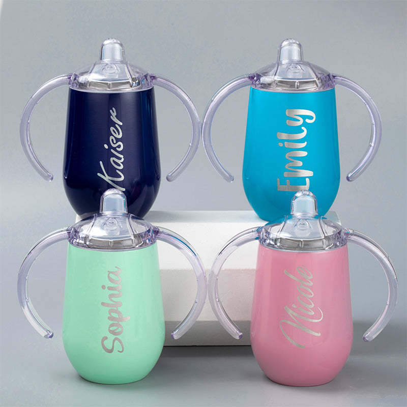 Personalized Sippy Cup, Stainless Steel Toddler Cup