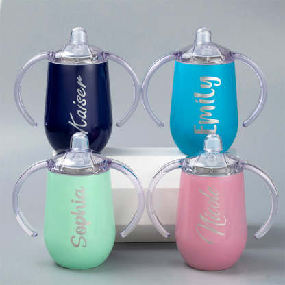 Personalized Sippy Cup, Stainless Steel Toddler Cup