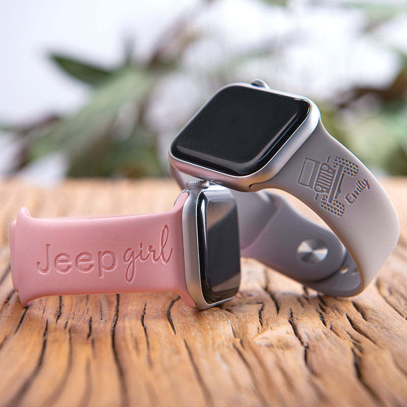 Engraved Watch Band JEEP GIRL for  Apple, Samsung and Fitbit Watch Band