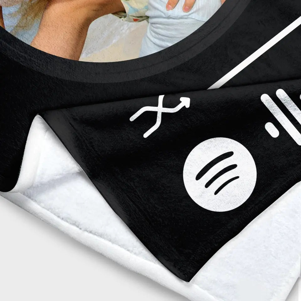 Love Song - Personalized Blanket, Gift For Couple, Anniversary Gift 