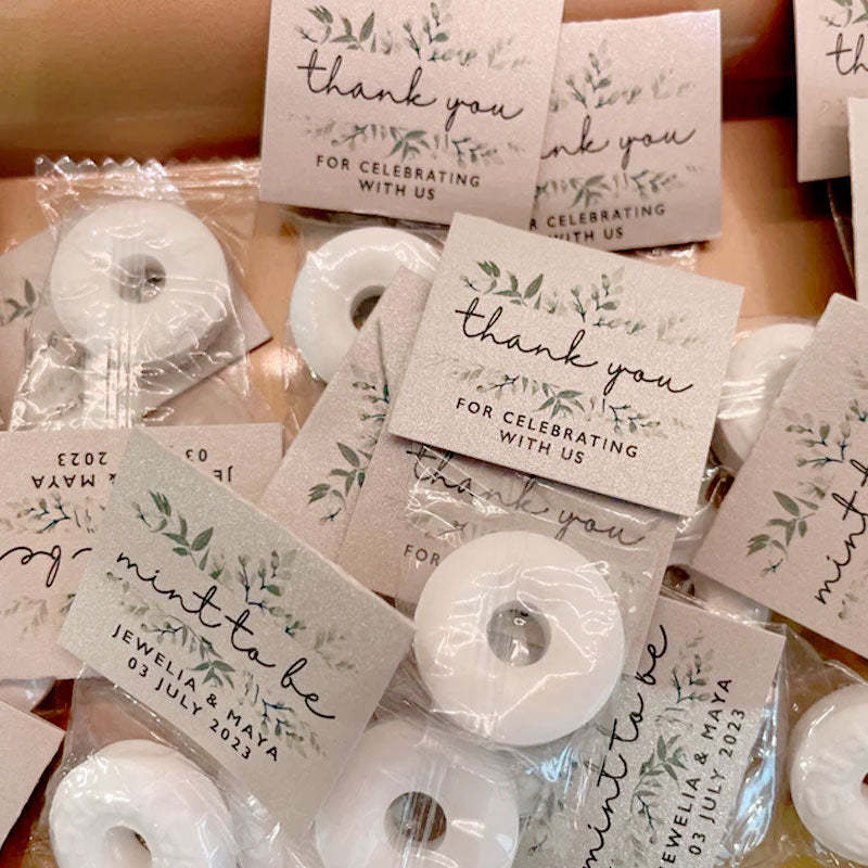 Wedding Favors Mint To Be , Greenery Lifesaver Mint Party Favor Tag