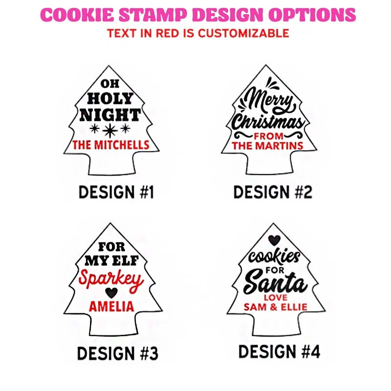 Custom Holiday Baking Stamp Acrylic Cookie Press - Elf Cookie Stamp