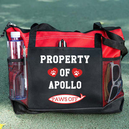 Property of Cats Name Tote Bag, Personalized Cat Tote Bag