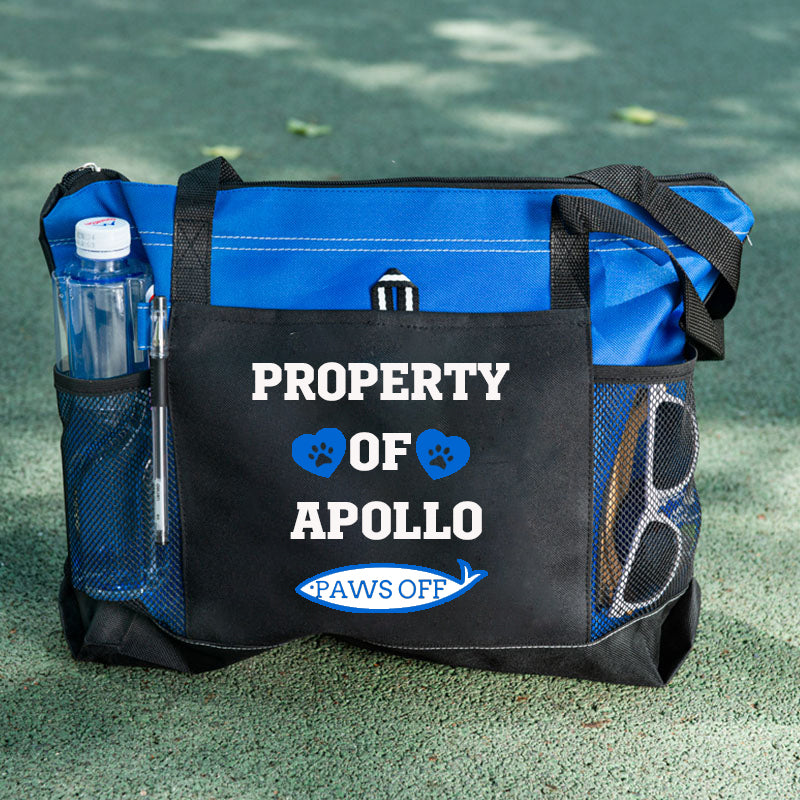 Property of Cats Name Tote Bag, Personalized Cat Tote Bag