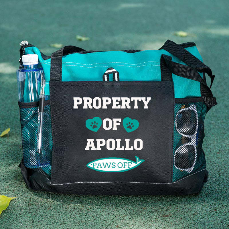 Property of Cats Name Tote Bag, Personalized Cat Tote Bag