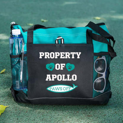 Property of Cats Name Tote Bag, Personalized Cat Tote Bag