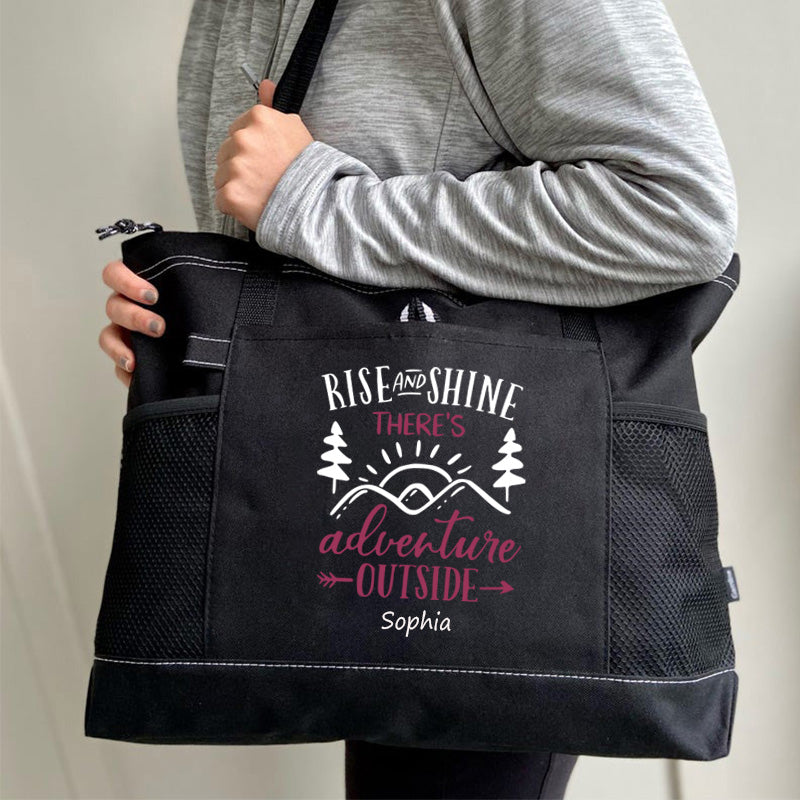 There is Adventure Outside Tote Bag